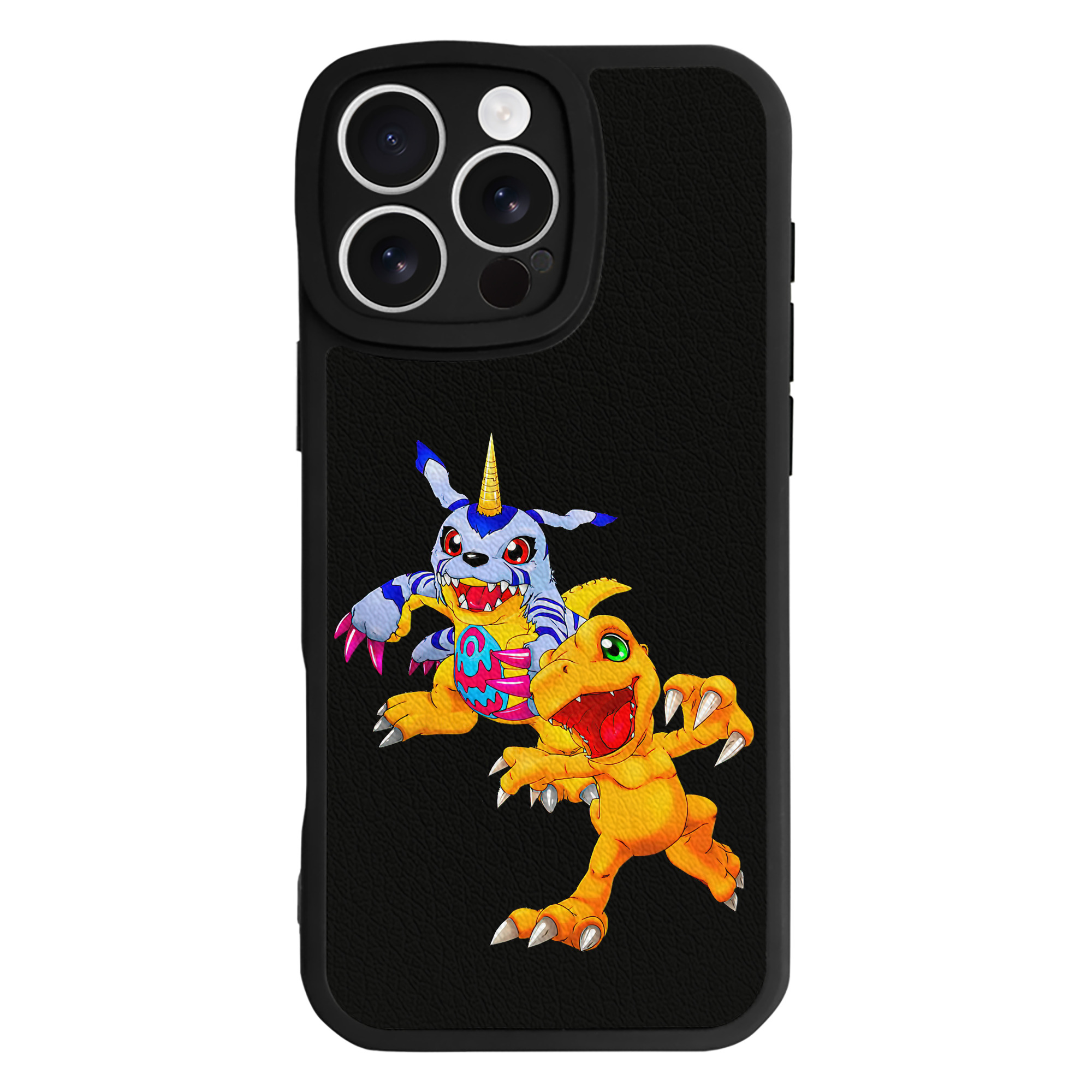 （画像用） Digimon デジタルモンスター/デジモン 【iPhone 16シリーズ対応】シリコンスマホケース（レザー調） 材質：シリコン